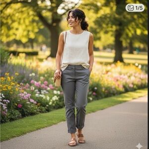 Lila Ryan Tapered Trouser in Steel Gray Size 0 NWT